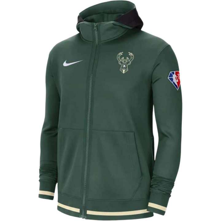Nike Nike Nba Milwaukee Bucks Showtime Dri Fit Full Zip Hoodie