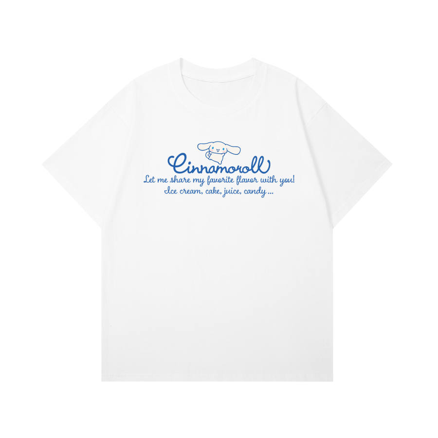 Sanrio Cinnamoroll T Shirt Unisex White Black