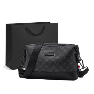 MEXICAN PVC One Shoulder Small Bag Crossbody Bag Men's Black