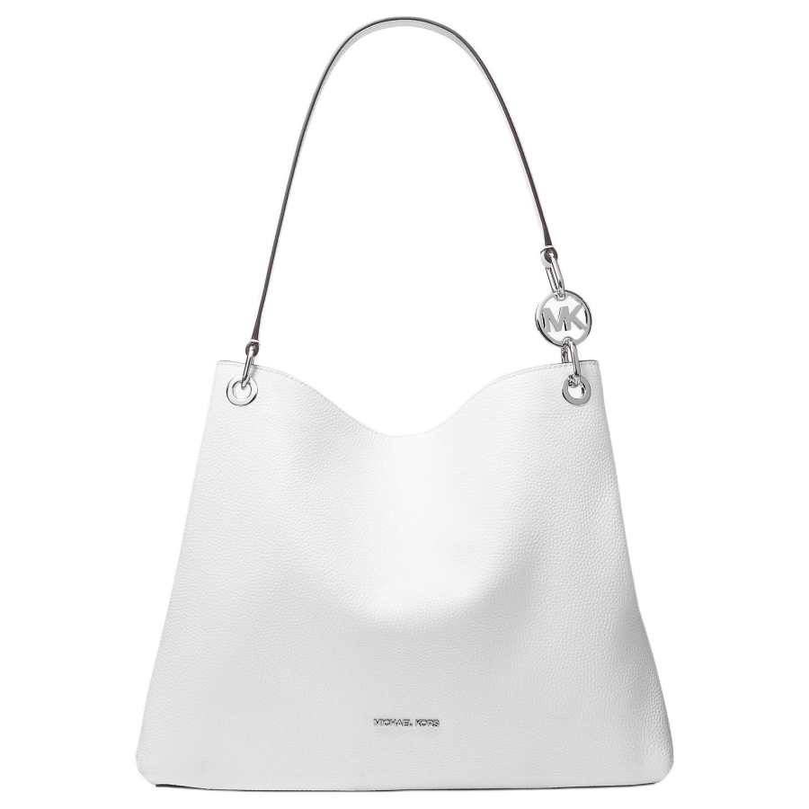 MICHAEL KORS Christina Leather Handbag, Shoulder Bag Large Women's White