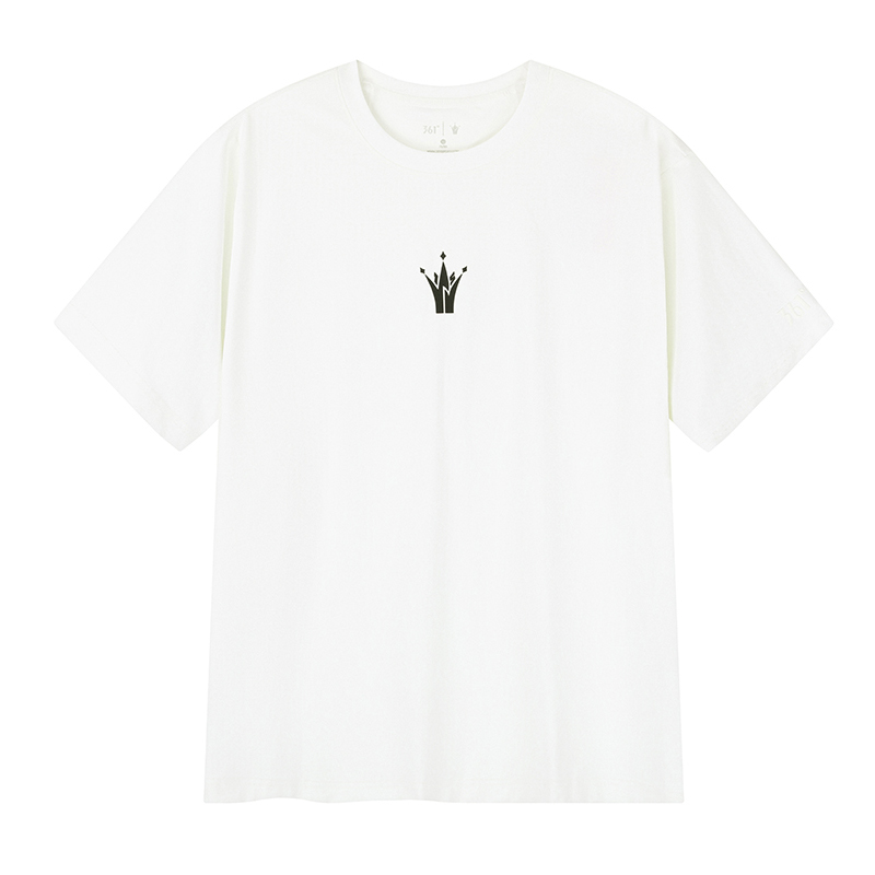 361° T Shirts Men's White Crew Neck Moderate Straight Fit