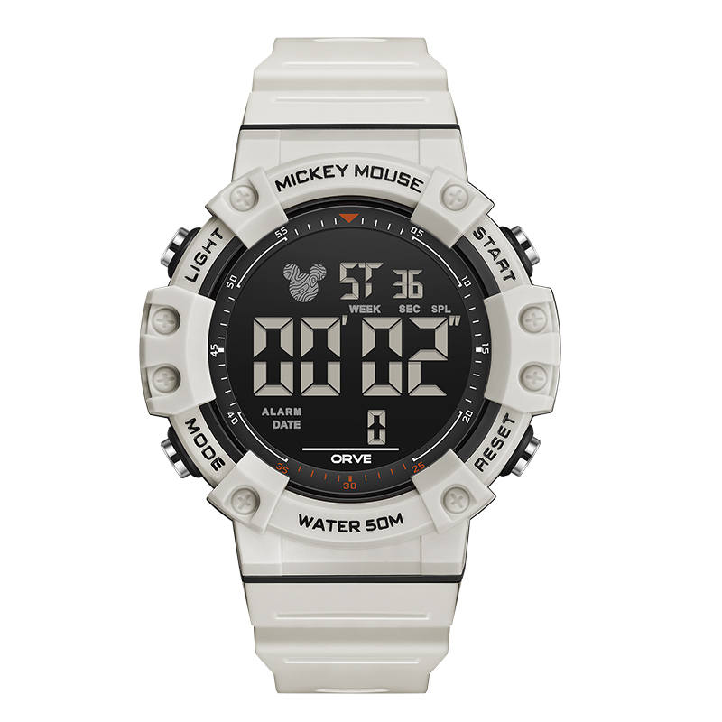 Disney Mickey Series Wrist Watches Electronic Movement TPU Strap Black Dial Unisex