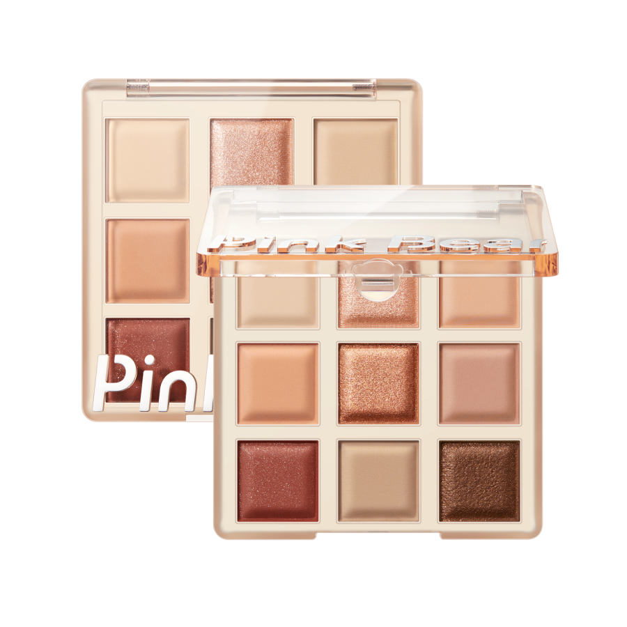 Pink Bear Girlish Dream Mirror Nine Color Eye Shadow Palette, Eyes Overall Palette