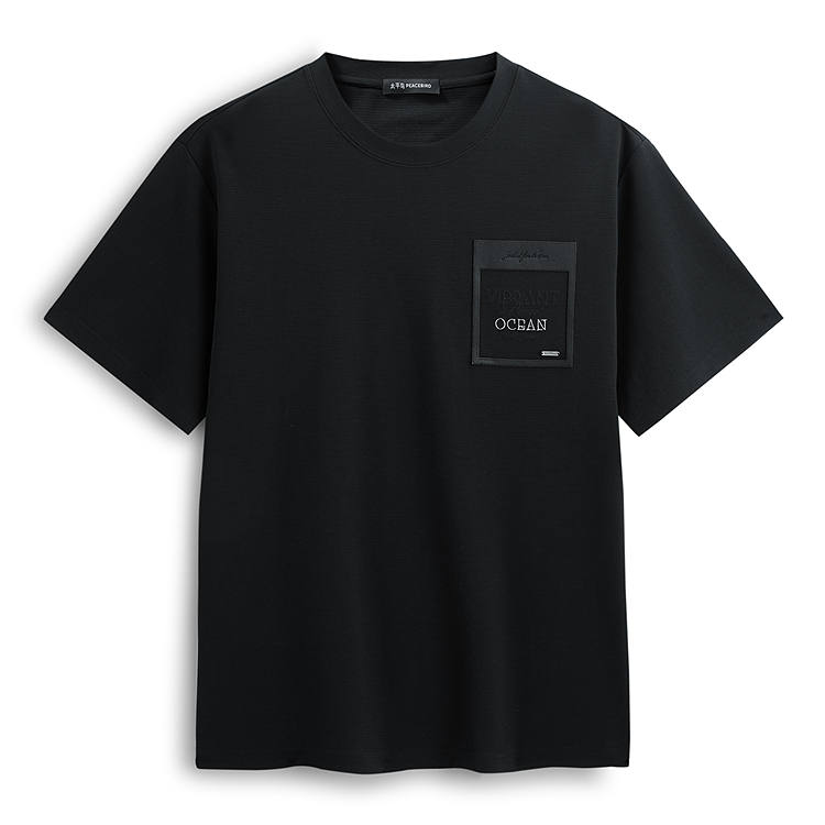 PEACEBIRD MEN Cooling Sorona Embroidery Casual T Shirt Men's