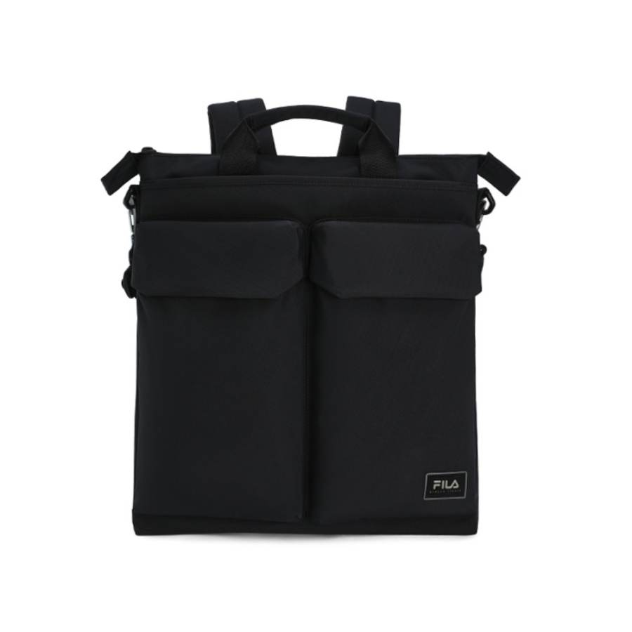 FILA FILA ORIGINALE Classic And Versatile Fabric Backpack Regular Men's Jet Black