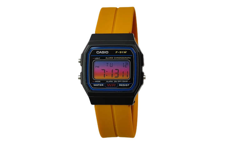 CASIO CASIO Custom Collection Quartz Movement Silicone Strap Watch Men's Watches Black Dial