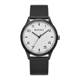 Disney Mickey Mouse Wrist Watches Quartz Movement Leather Strap White Dial Unisex