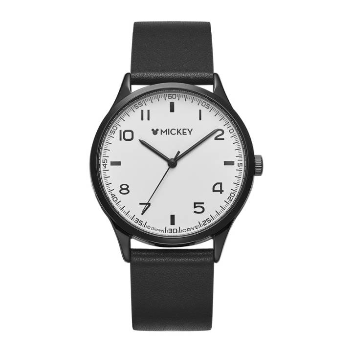Disney Disney Mickey Mouse Wrist Watches Quartz Movement Leather Strap White Dial Unisex