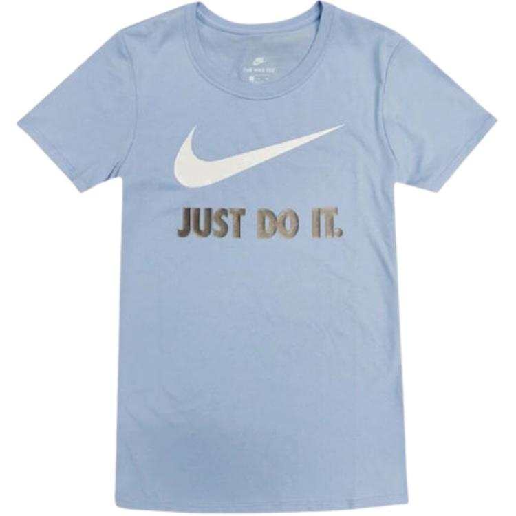 Nike Nike T Shirts Women's Blue Crew Neck Moderate Other