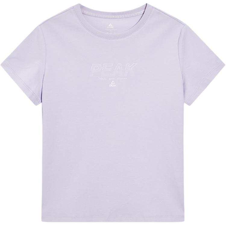 PEAK T Shirts Women's Vivid Purple Crew Neck Moderate Straight Fit