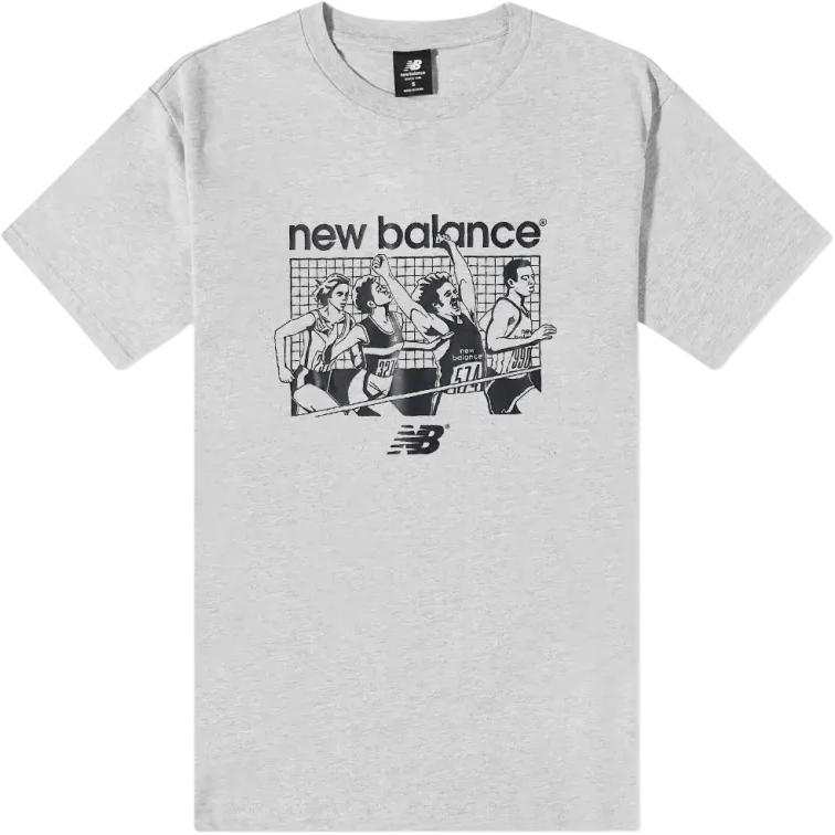 New Balance New Balance T Shirts Men's Gray Crew Neck