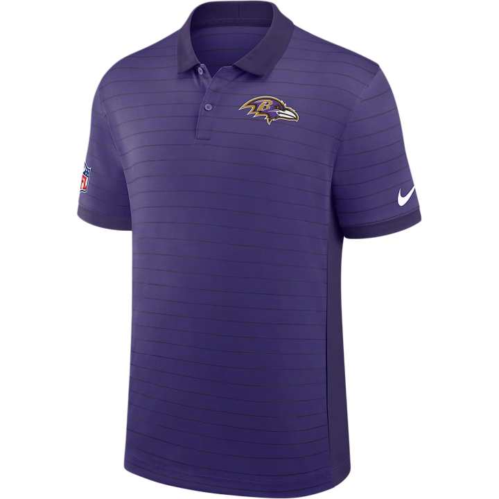 Nike Nike Baltimore Ravens Sideline Victory Stripe Men's Nike Dri FIT Nfl Polo