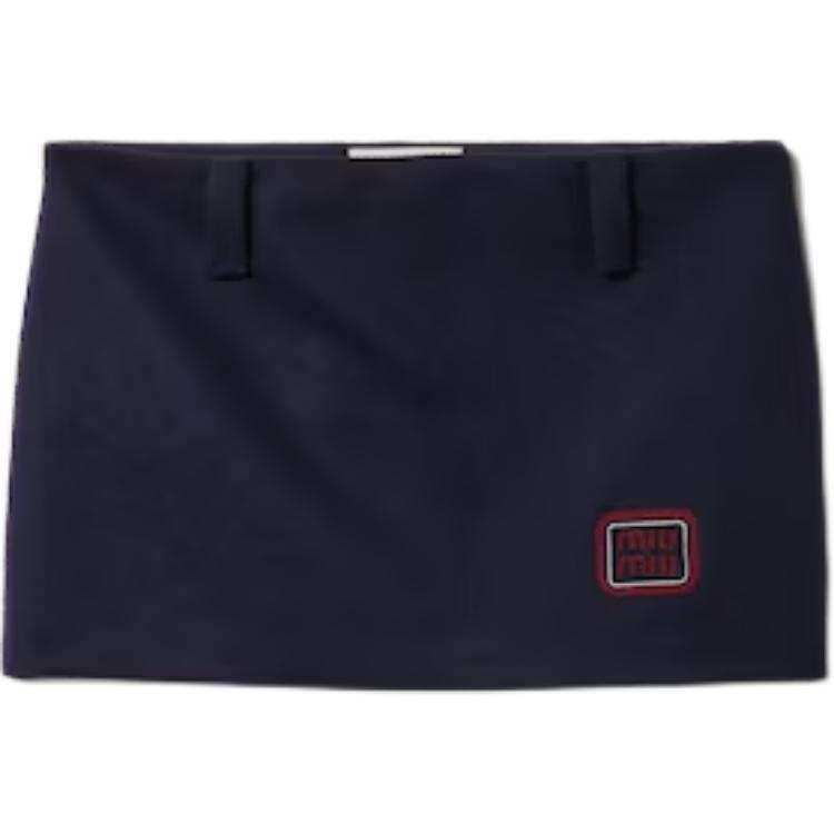 MIU MIU Logo Detailed Mini Skirt