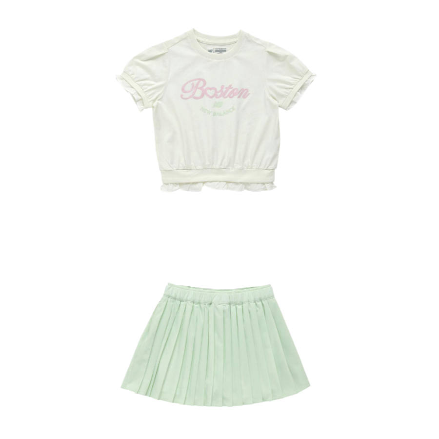 New Balance Children Aged 3 7 Years Old New Balance Skirt Set NBgC SS25 2 Piece Set