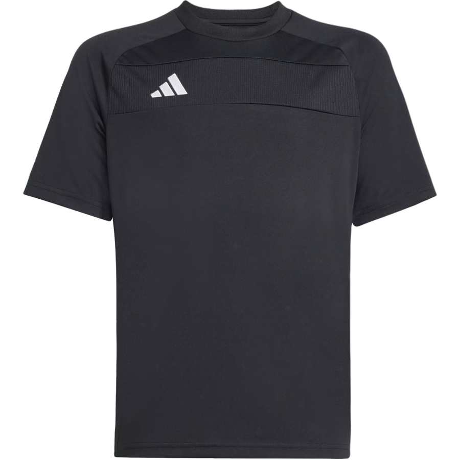 Adidas Adidas Logo Stripes Crew Neck Short Sleeved T Shirt Black Children Aged 3 7 Years Old