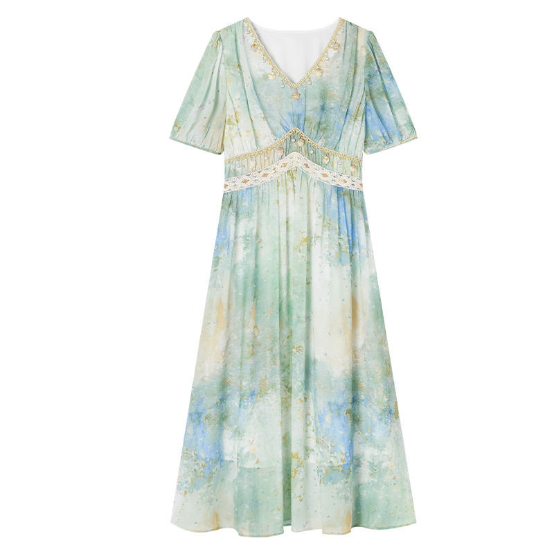 XIANGYING Short Sleeved Dress Women's