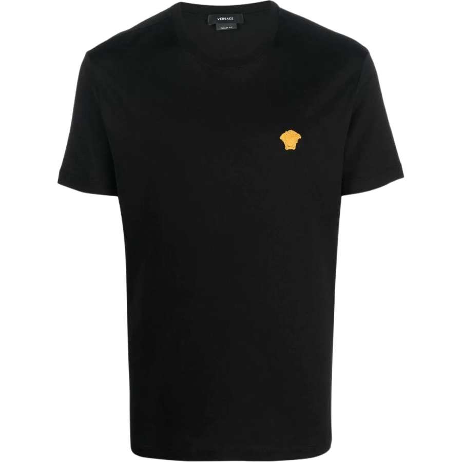 VERSACE Medusa Avatar Embroidery Casual Short Sleeved SS23 T Shirt Men's Black
