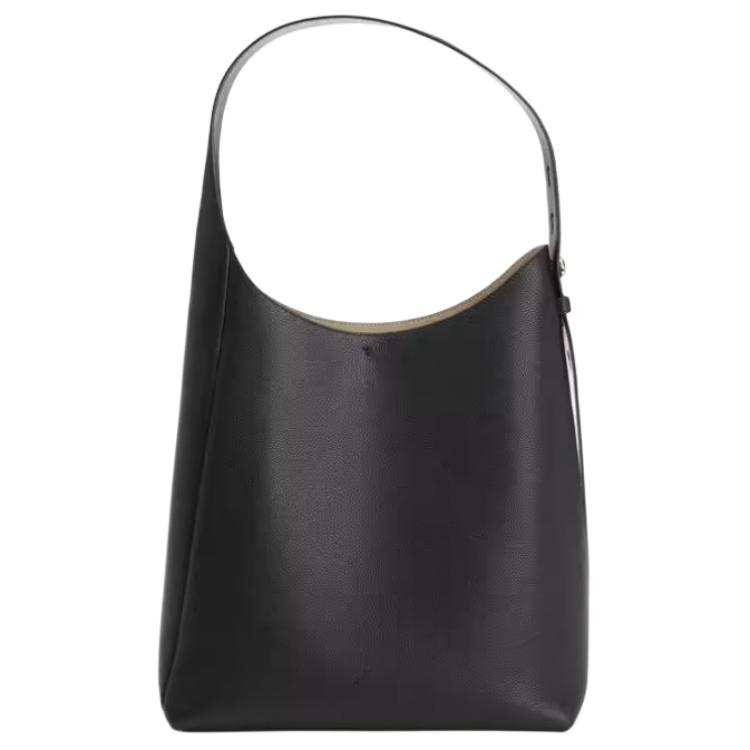 TORY BURCH Romy Leather Handbag, Shoulder Bag Medium Women's Black