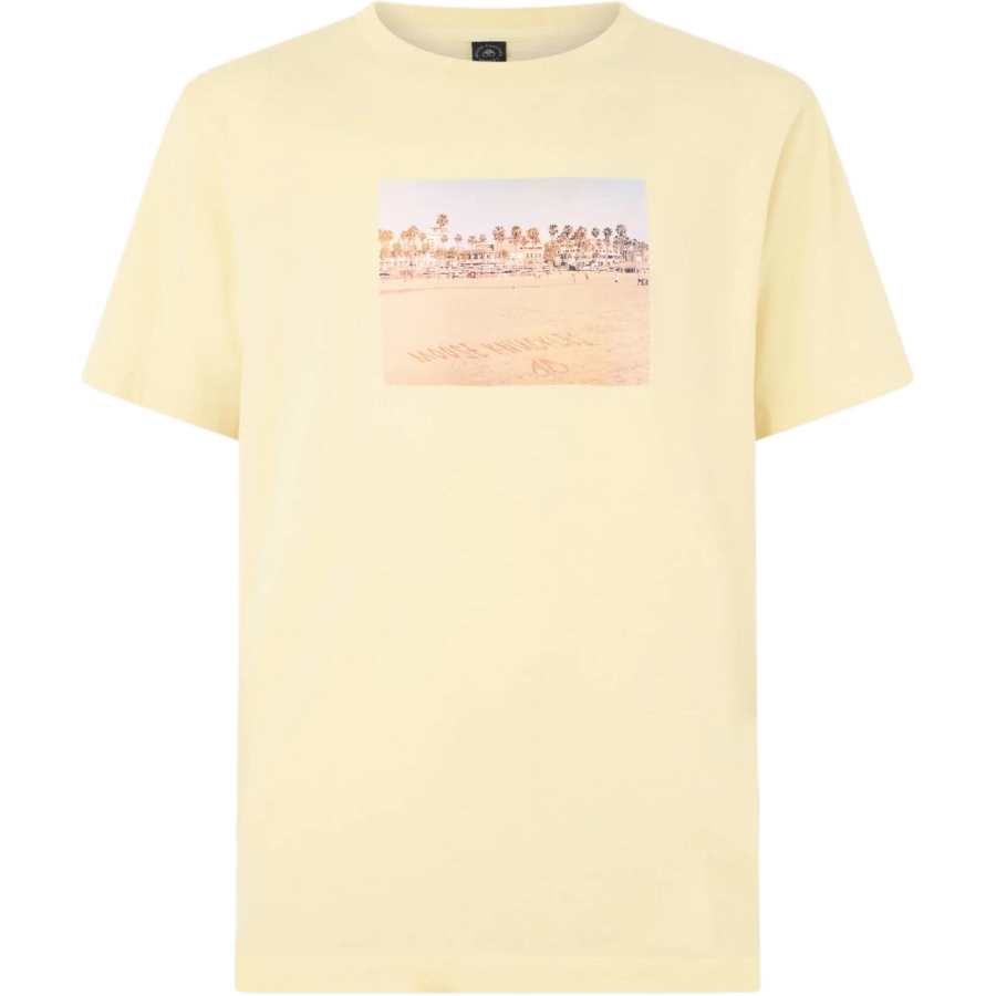 Moose Knuckles T Shirts Men's Beam Yellow Crew Neck Moderate