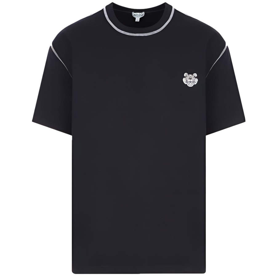 KENZO T Shirts Men's Black Crew Neck Moderate Straight Fit