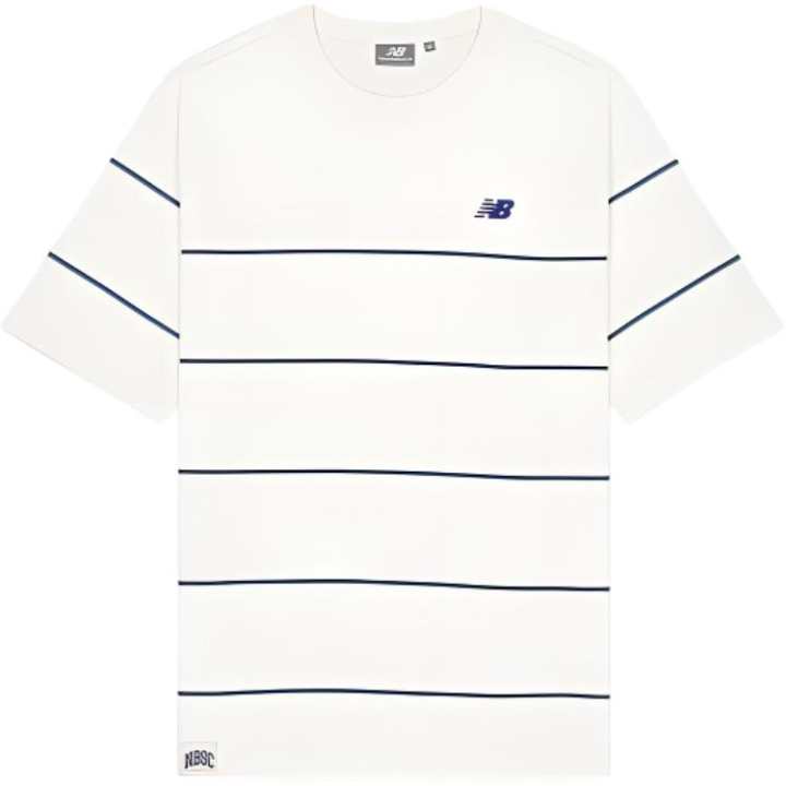 New Balance New Balance T Shirts Men's Ecru Crew Neck Moderate