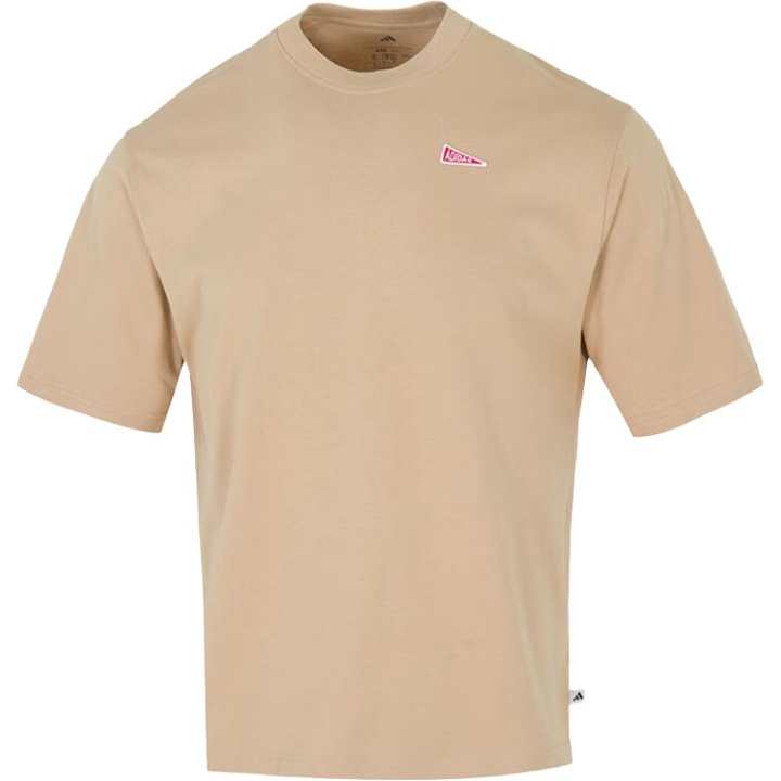 Adidas Adidas T Shirts Men's Dark Khaki Crew Neck Moderate