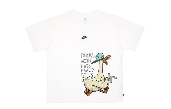 Nike Nike Swoosh T Shirts Unisex White Crew Neck Moderate Straight Fit