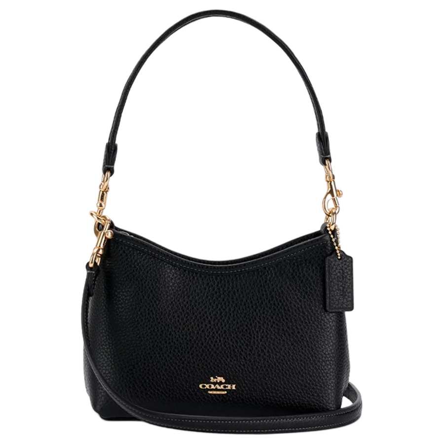COACH Laurel Cow Leather Crossbody Bag, Shoulder Bag Small Women's Black