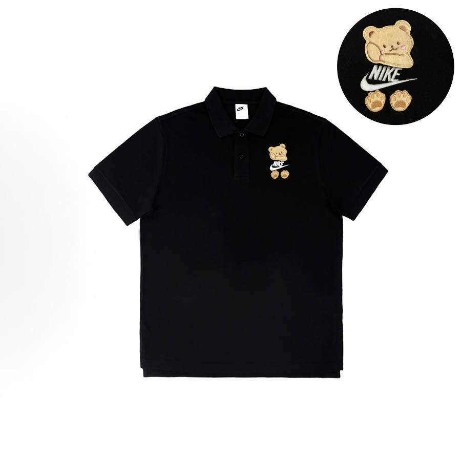 Nike Nike Polo Shirts Unisex Black Polo Collar Moderate Straight Fit