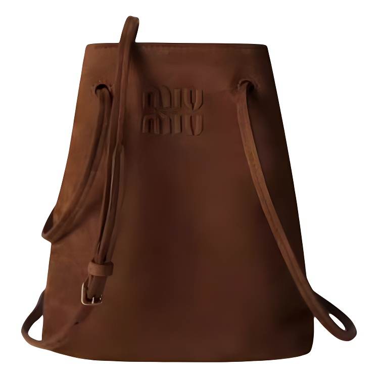 MIU MIU Lambskin Bucket Bag, Handbag, Shoulder Bag Mini Women's Cocoa Brown