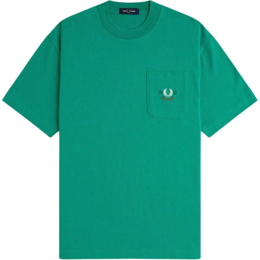 FRED PERRY FRED PERRY T Shirts Men's Green Crew Neck