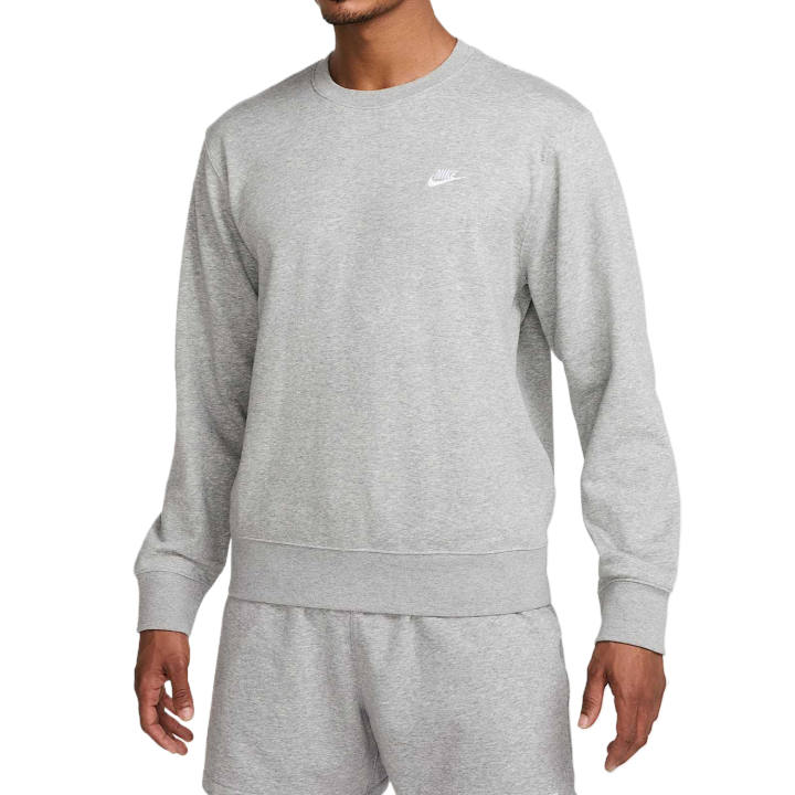 Nike Nike Club Sweatshirts Men's Gray Crew Neck Moderate