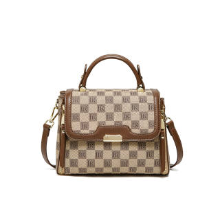 NALANDU PVC With Synthetic Leather Handbag, Shoulder Bag, Crossbody Bag Medium Women's Khaki