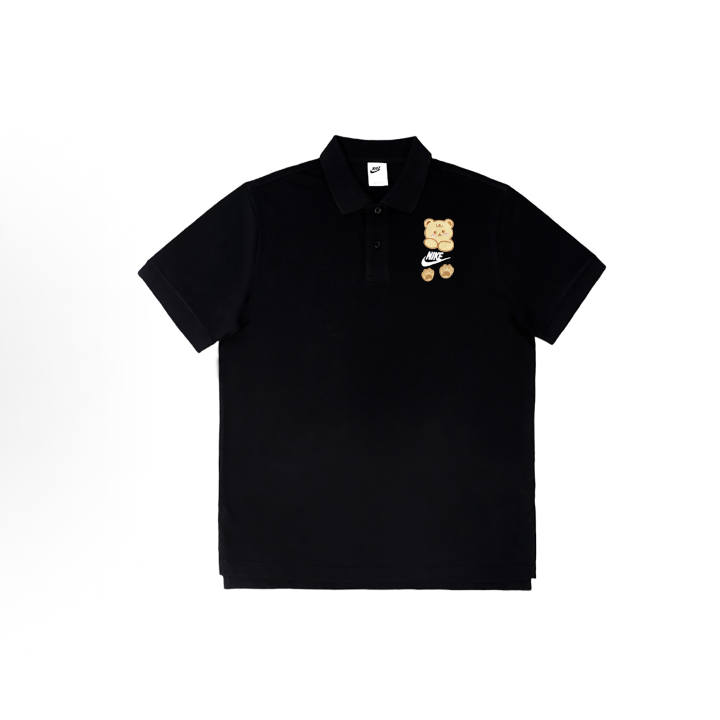 Nike Nike Swoosh Polo Shirts Unisex Black Polo Collar Moderate Straight Fit