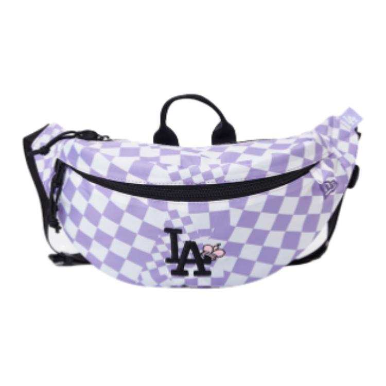 New Era Fashion Trend Checkerboard Design Fanny Pack Women's Purple