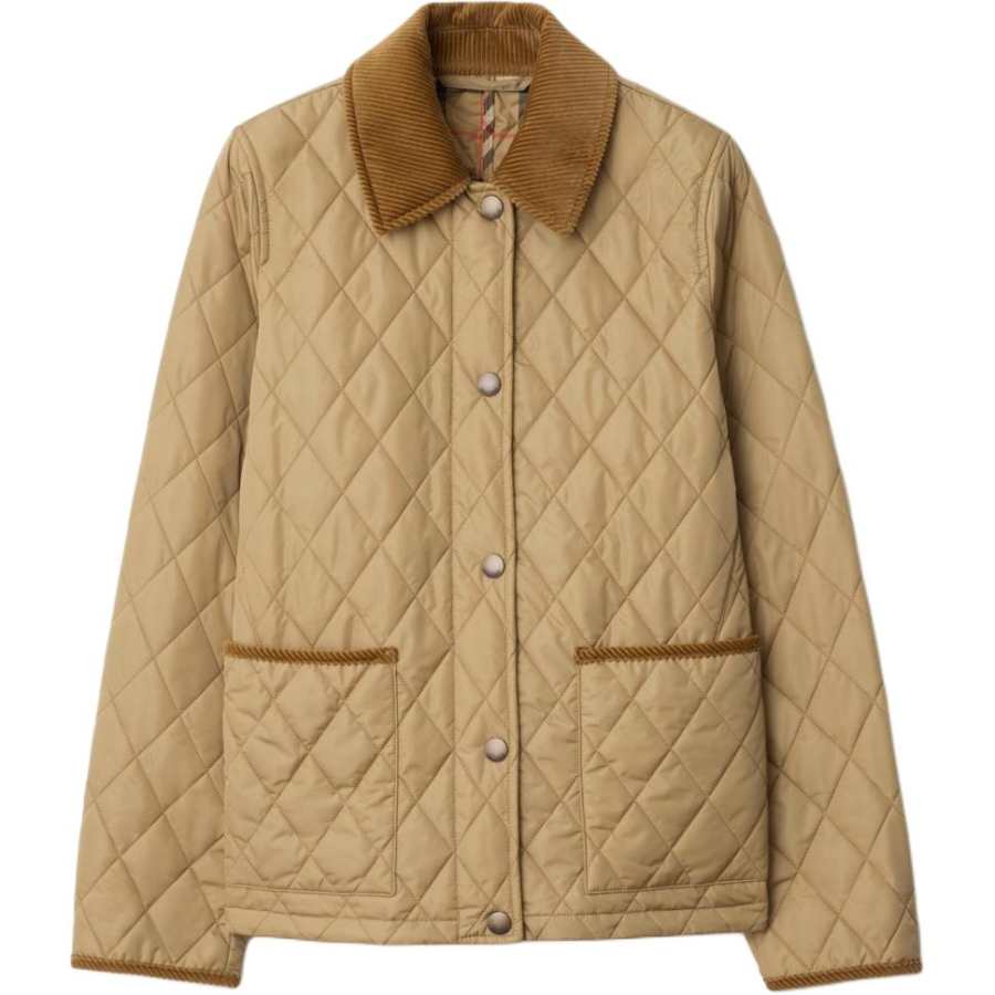 Burberry Puffer Jacket Slim Fit Women's Linen