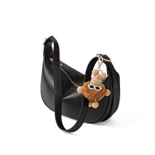 NALANDU Cow Leather Dumpling Bag, Crescent Bag, Crossbody Bag Medium Women's Oat