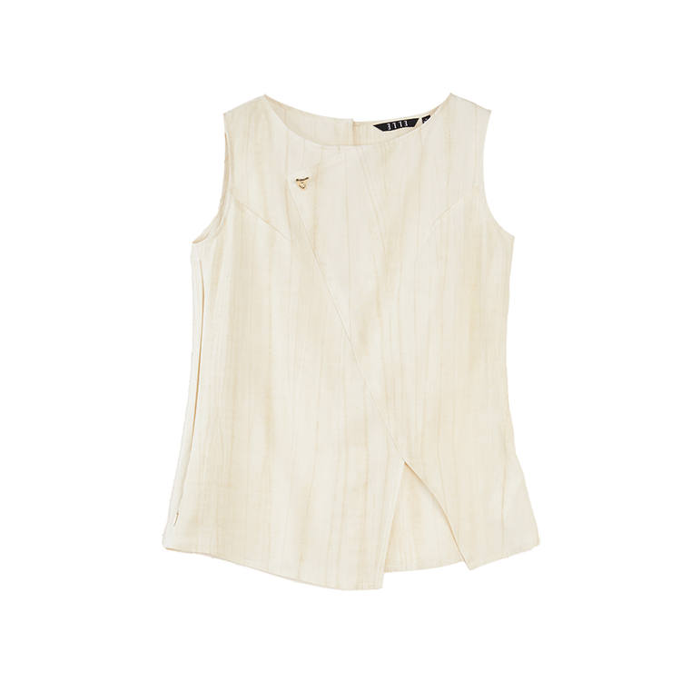 ELLE Tank Tops Women's Light Yellow Crew Neck Thin Other