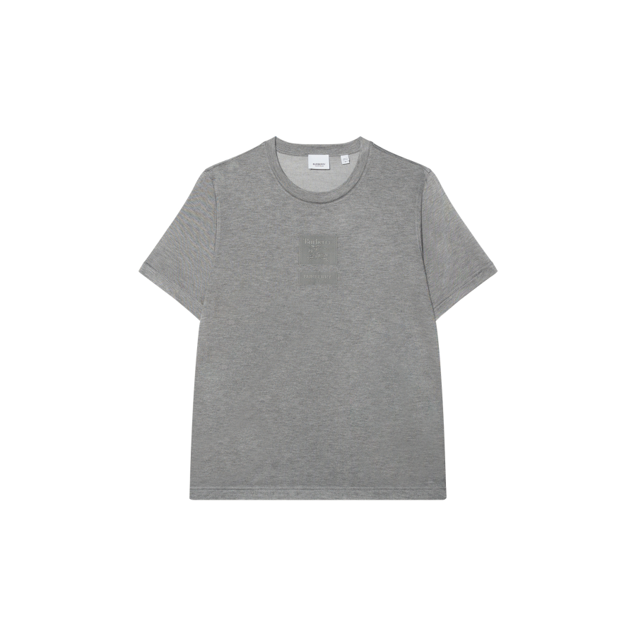 Burberry T Shirts Men's Gray Crew Neck Moderate