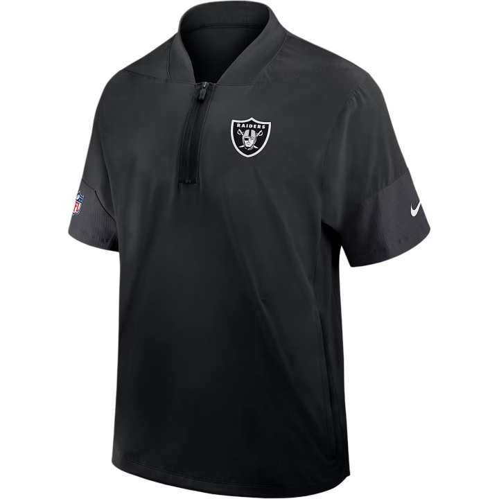 Nike Nike Las Vegas Raiders Sideline Coach Men's Nike Nfl 1/2-Zip Short-Sleeve Jacket