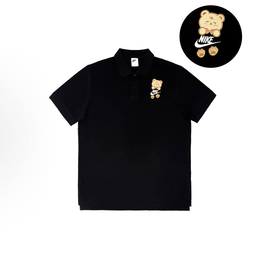 Nike Nike Swoosh Polo Shirts Unisex Black Polo Collar Moderate Straight Fit