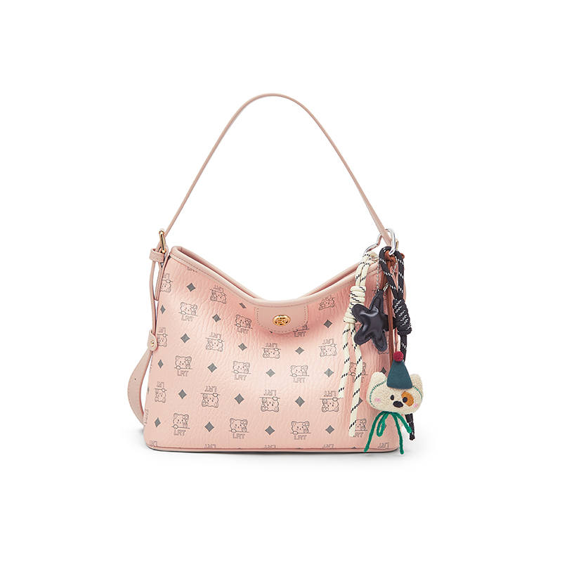LAORENTOU Synthetic Leather Shoulder Bag Women's Pink
