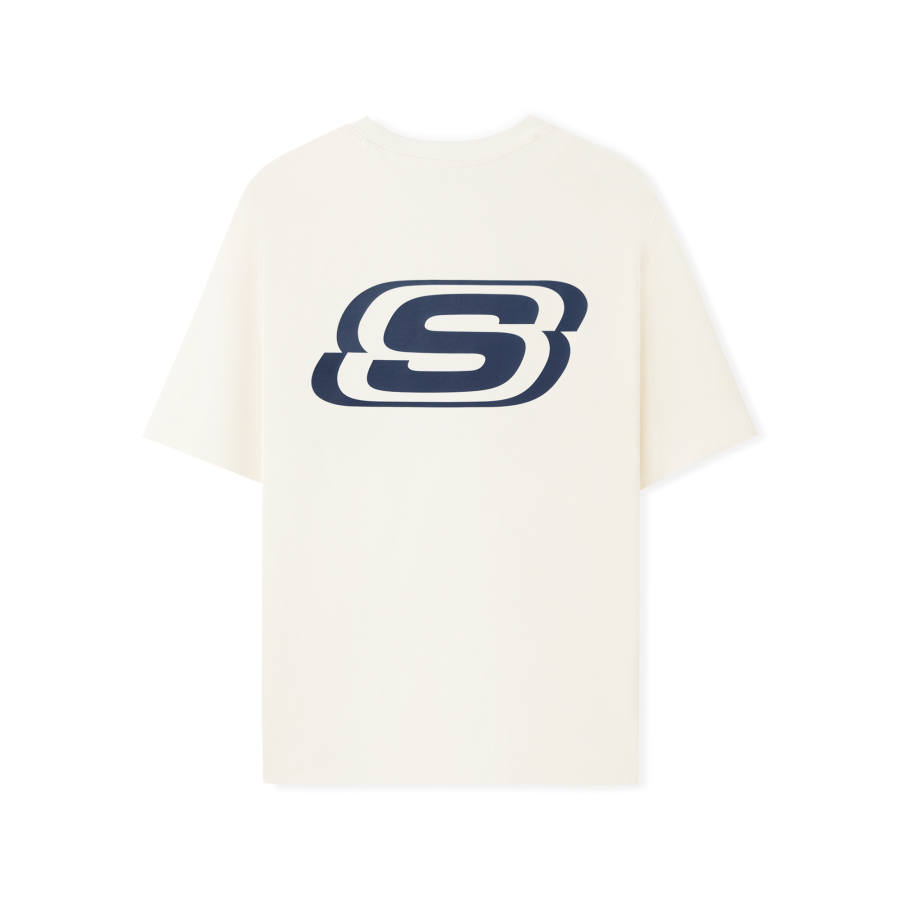Skechers T Shirts Unisex Ivory Crew Neck