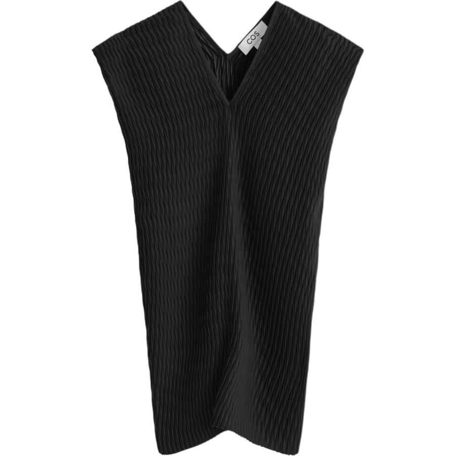 COS T Shirts Women's Black V Neck Moderate