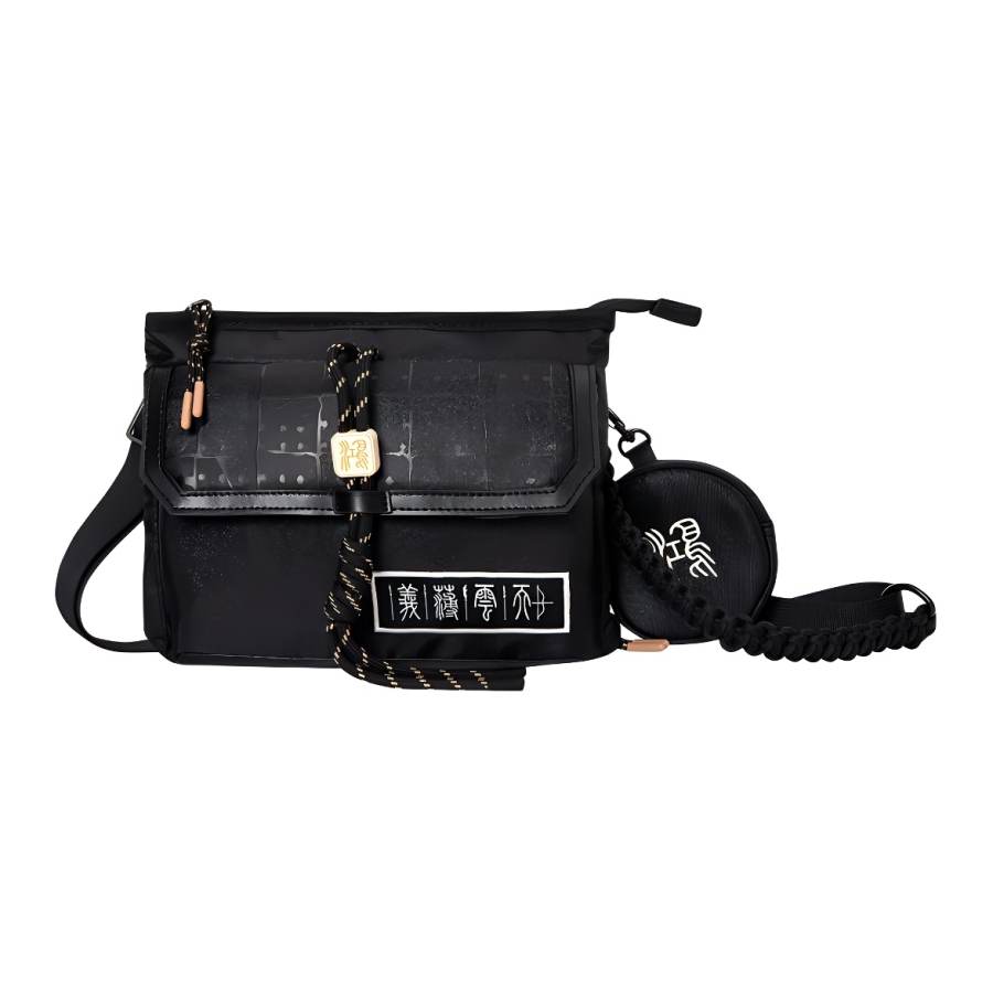 Erke Erke Fabric Shoulder Bag Unisex Jet Black