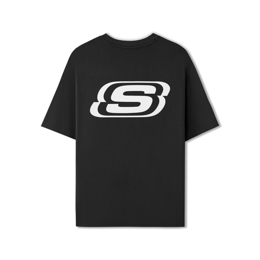 Skechers T Shirts Unisex Black Crew Neck