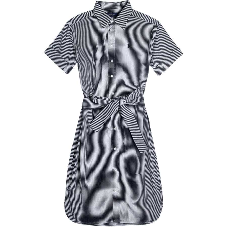 Polo Ralph Lauren SS24 Short Sleeved Dress Women's Black White