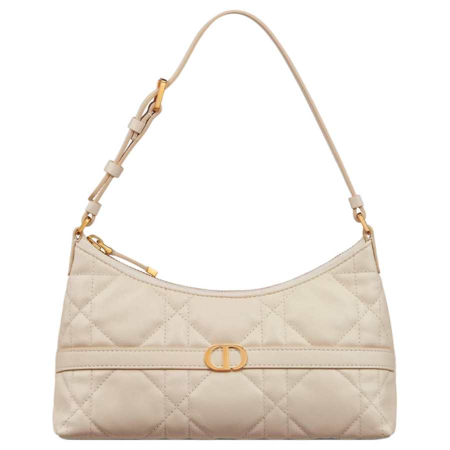 DIOR Miss Caro Sheepskin Shoulder Bag Mini Women's Light Ivory