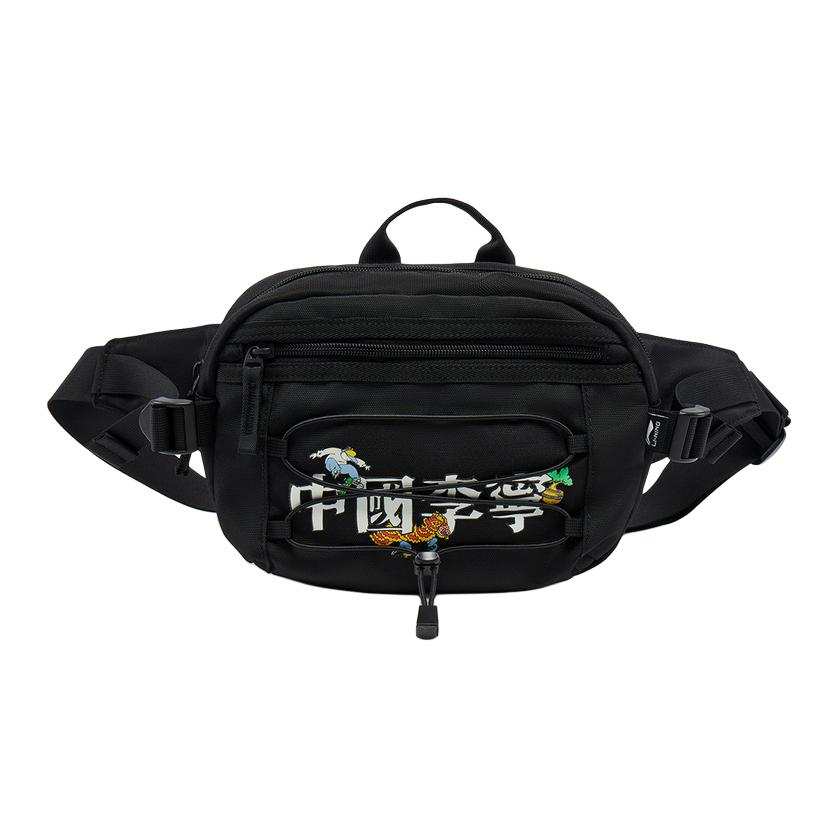 Li-Ning Li Ning Polyester Fanny Pack Regular Unisex Black