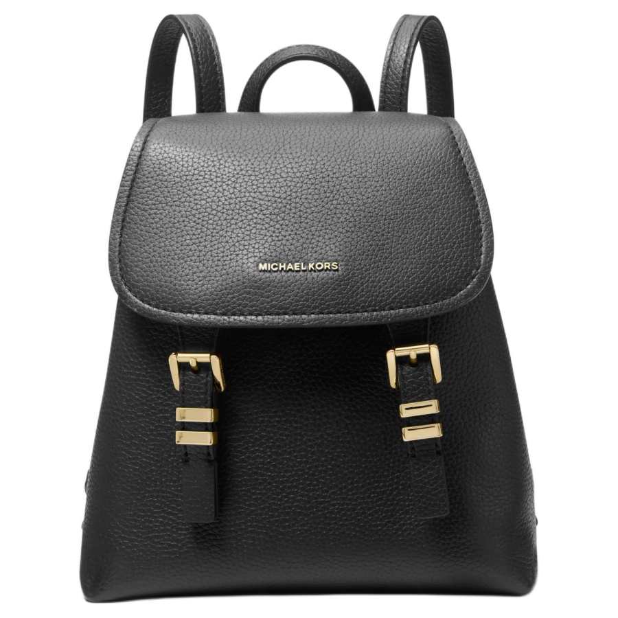 MICHAEL KORS Quinn Cow Leather With Artificial Leather Backpack Women's Black
